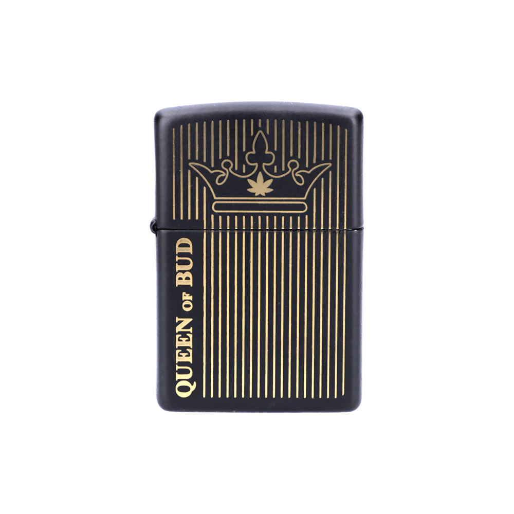 Zippo 116113 Queen of Bud Black Obsidian Vertical Flame