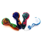 Octopus V2 Glow In The Dark Glass Smoking Spoon Hand Pipe