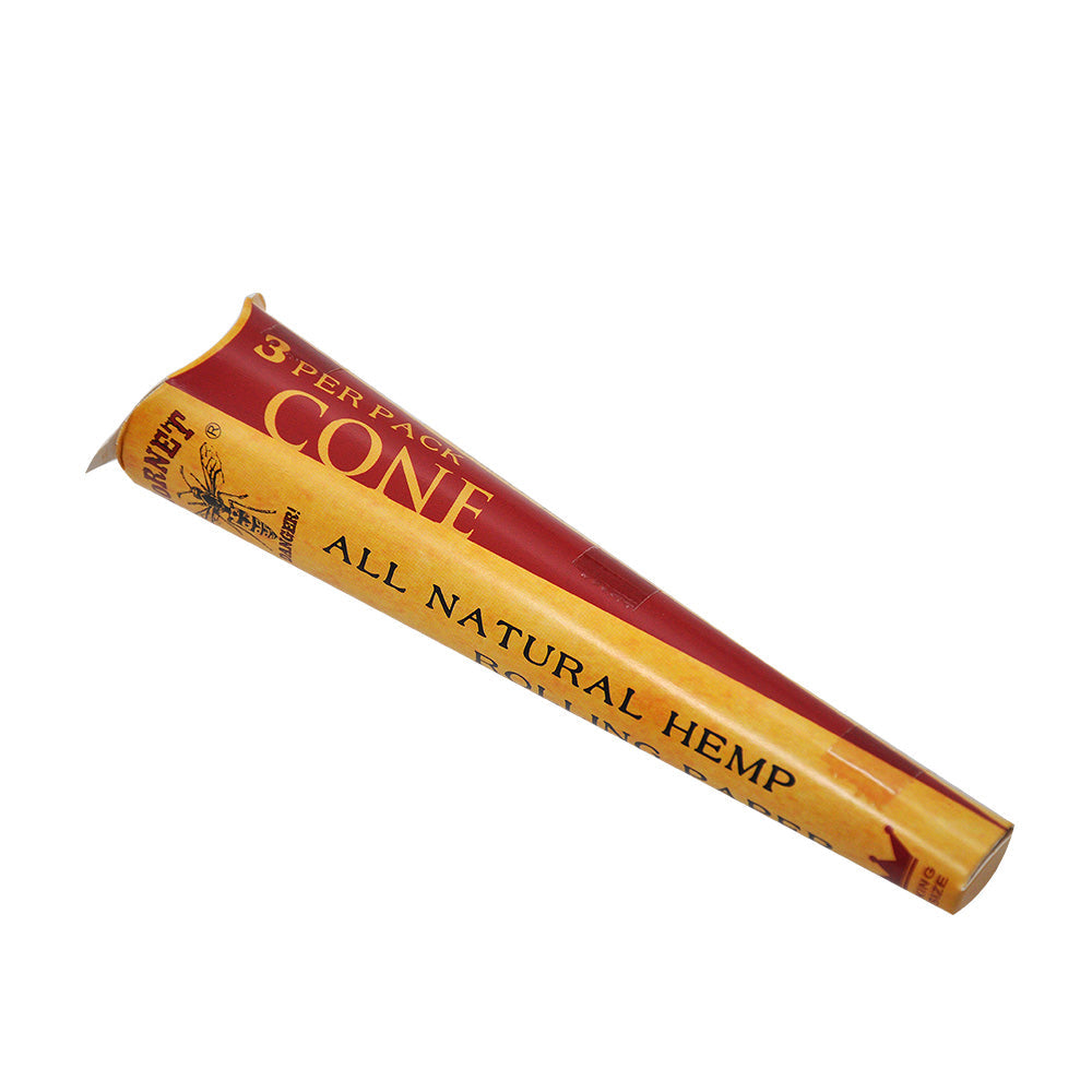 HORNET | King Size Natural Pre-Rolled Paper Cones 3 x 24CT