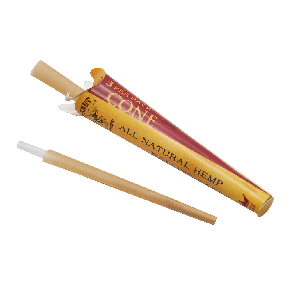 HORNET | King Size Natural Pre-Rolled Paper Cones 3 x 24CT