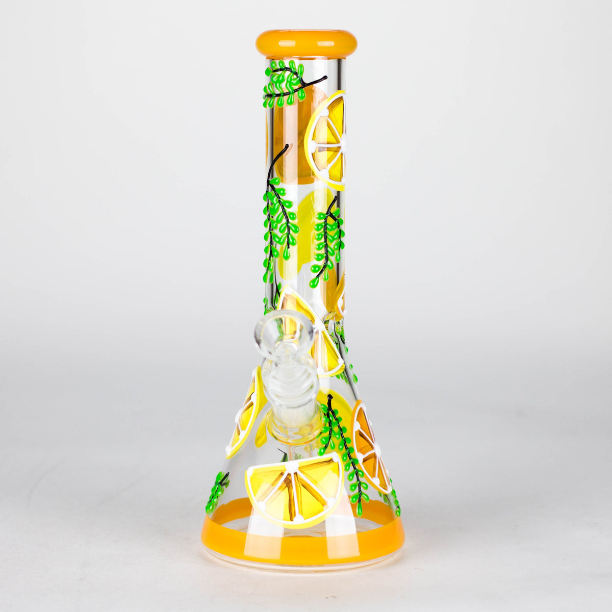 Bong de vidrio 3D de 10" con diseño naranja
