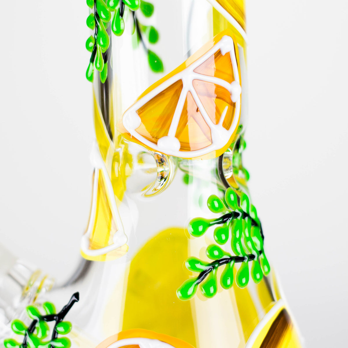 Bong de vidrio 3D de 10" con diseño naranja