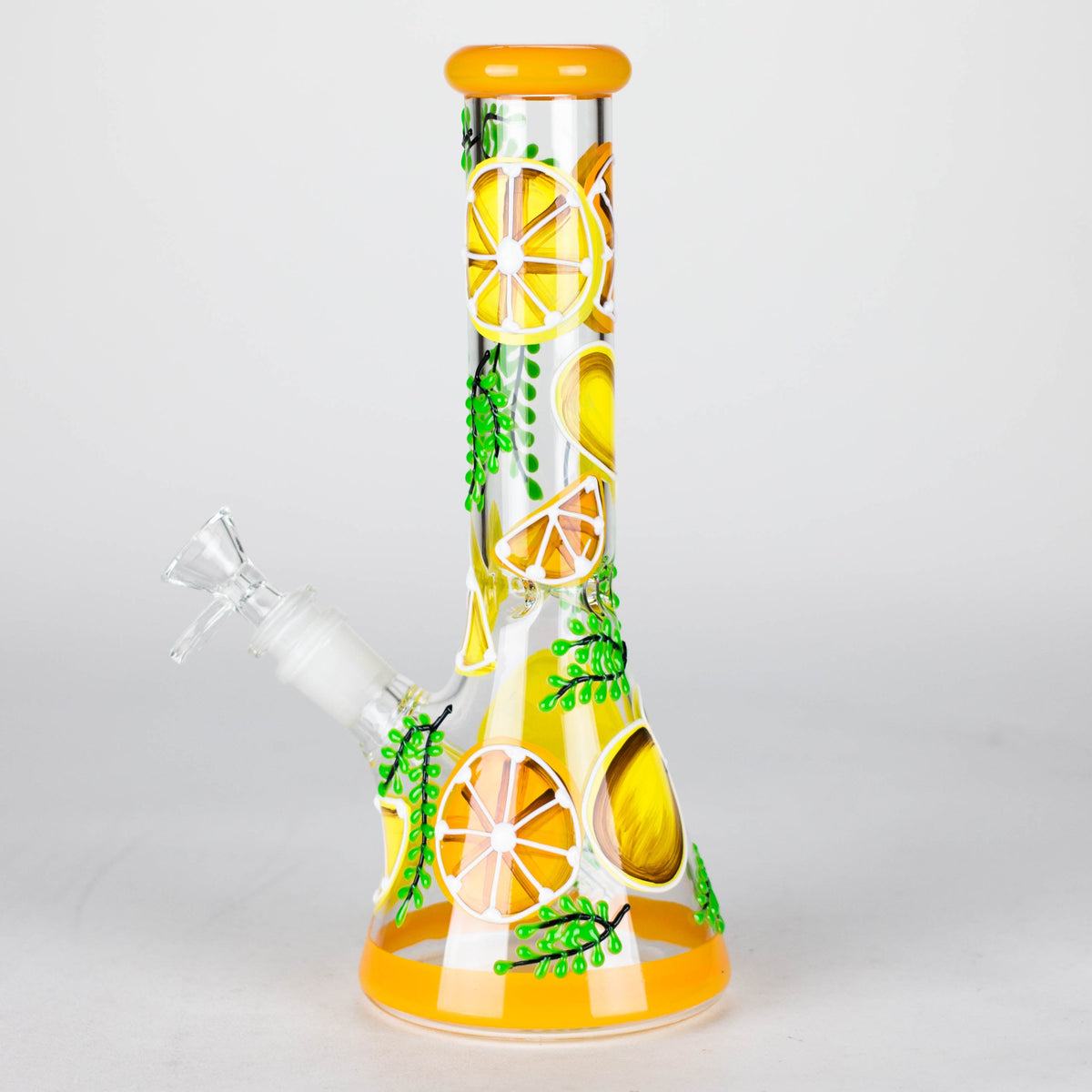 Bong de vidrio 3D de 10" con diseño naranja