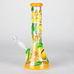 Bong de vidrio 3D de 10" con diseño naranja