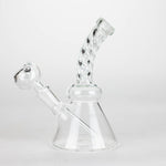 Bong en verre torsadé à col courbé de 6 pouces avec diffuseur