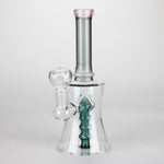 8" Assorted color tube glass bong with caterpilar diffuser