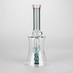 8" Assorted color tube glass bong with caterpilar diffuser