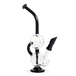 10" Dab Rig Recycler M14 - Black and Clear