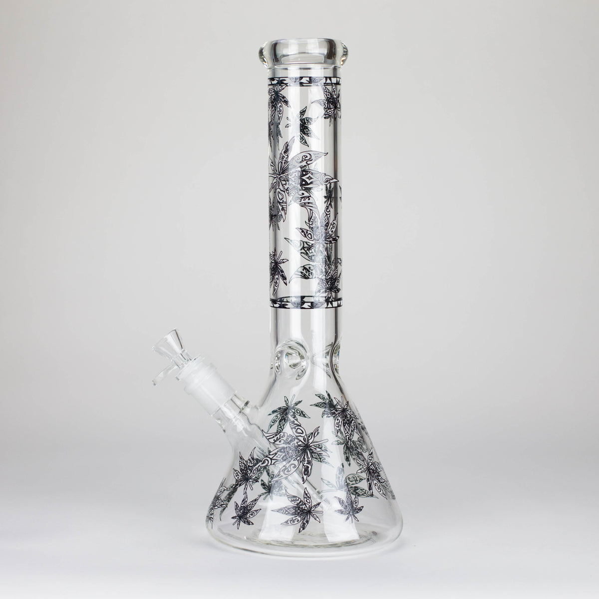 Karma | 14" Leaf Beaker Glow in the dark Glass Bong