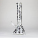 Karma | 14" Leaf Beaker Glow in the dark Glass Bong