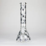 Karma | 14" Leaf Beaker Glow in the dark Glass Bong