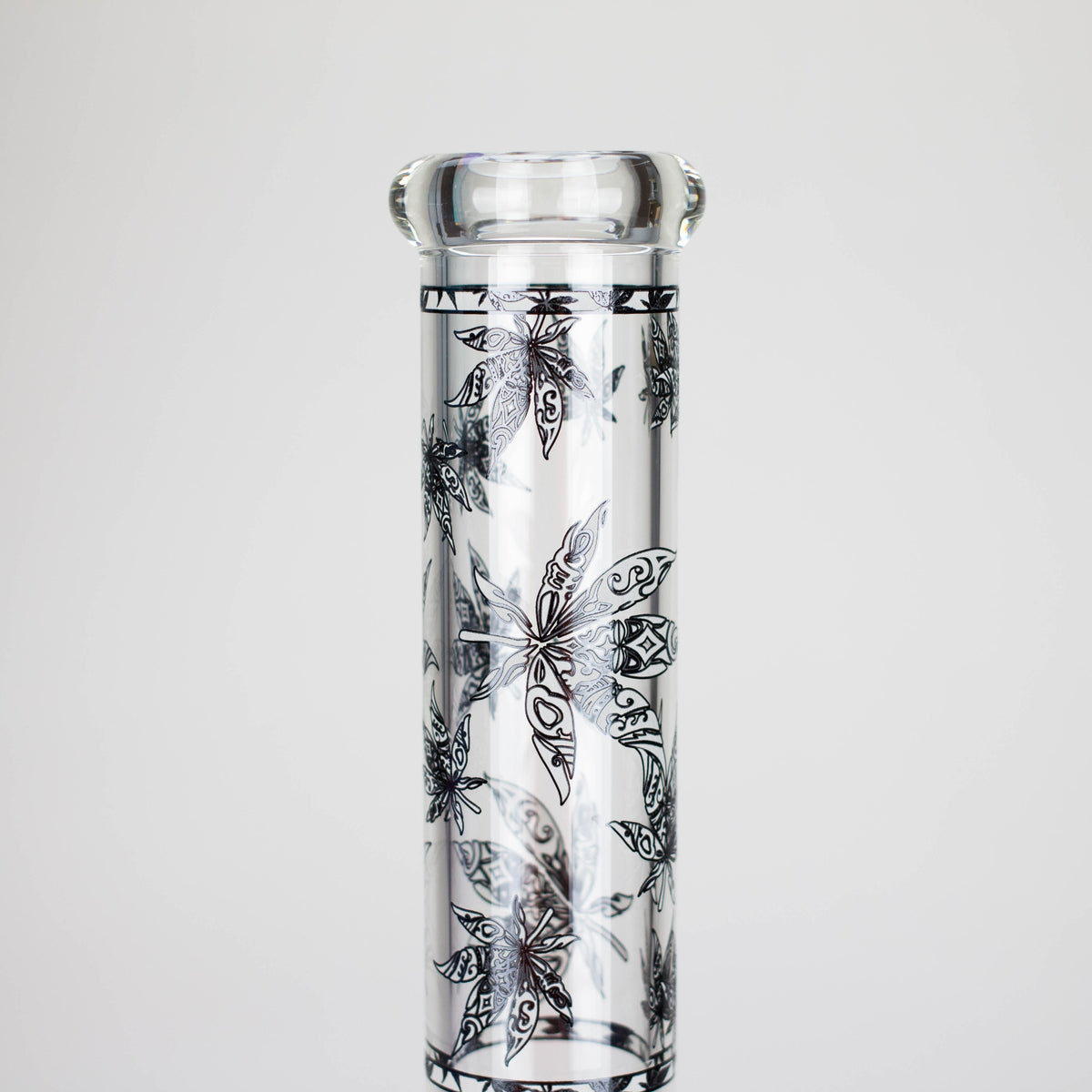 Karma | 14" Leaf Beaker Glow in the dark Glass Bong