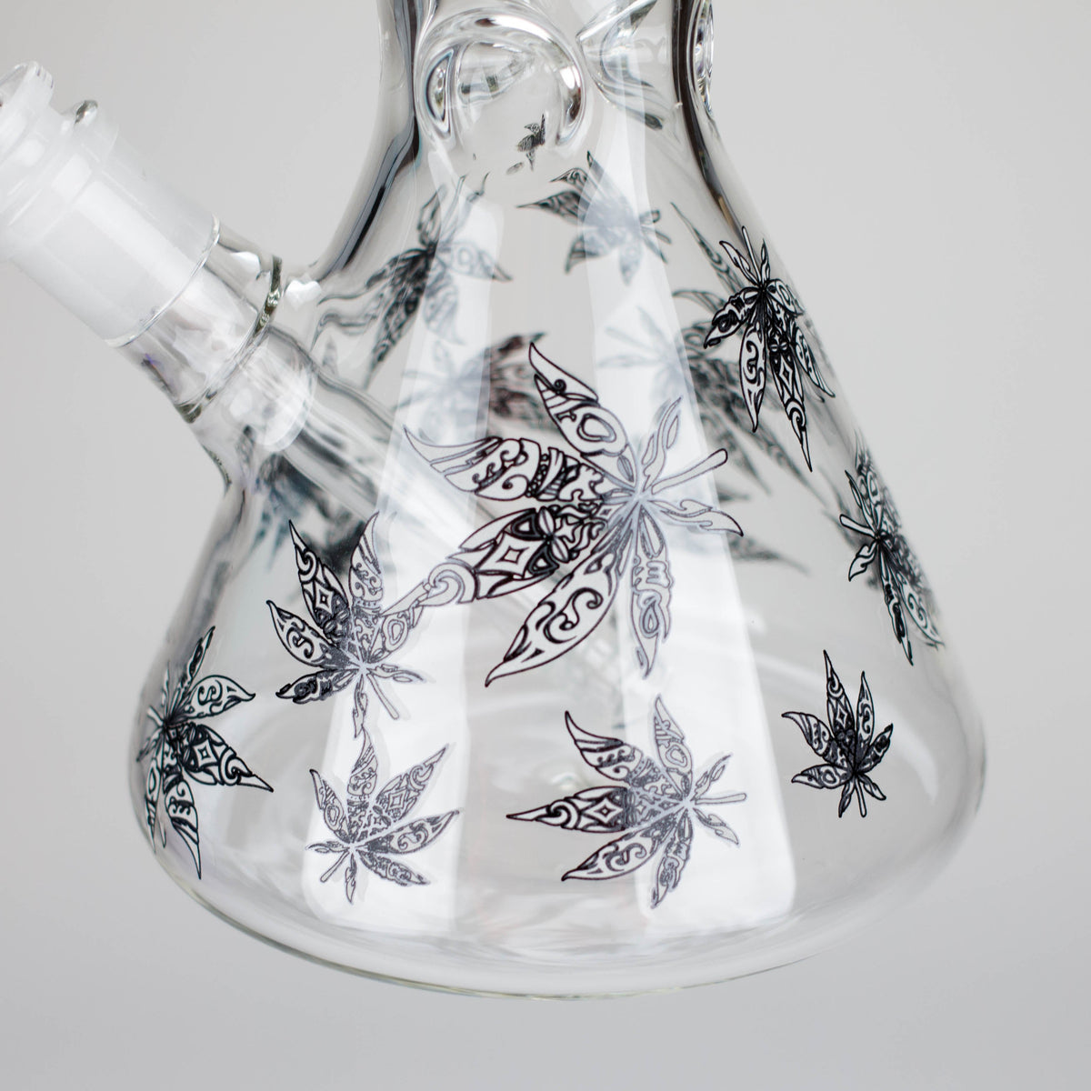 Karma | 14" Leaf Beaker Glow in the dark Glass Bong