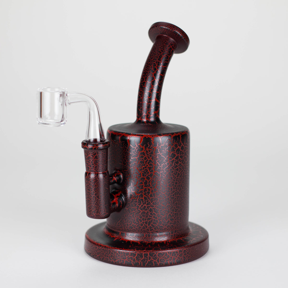 Karma | 6" Red Lightning Plated Inline Glass Dab Rig