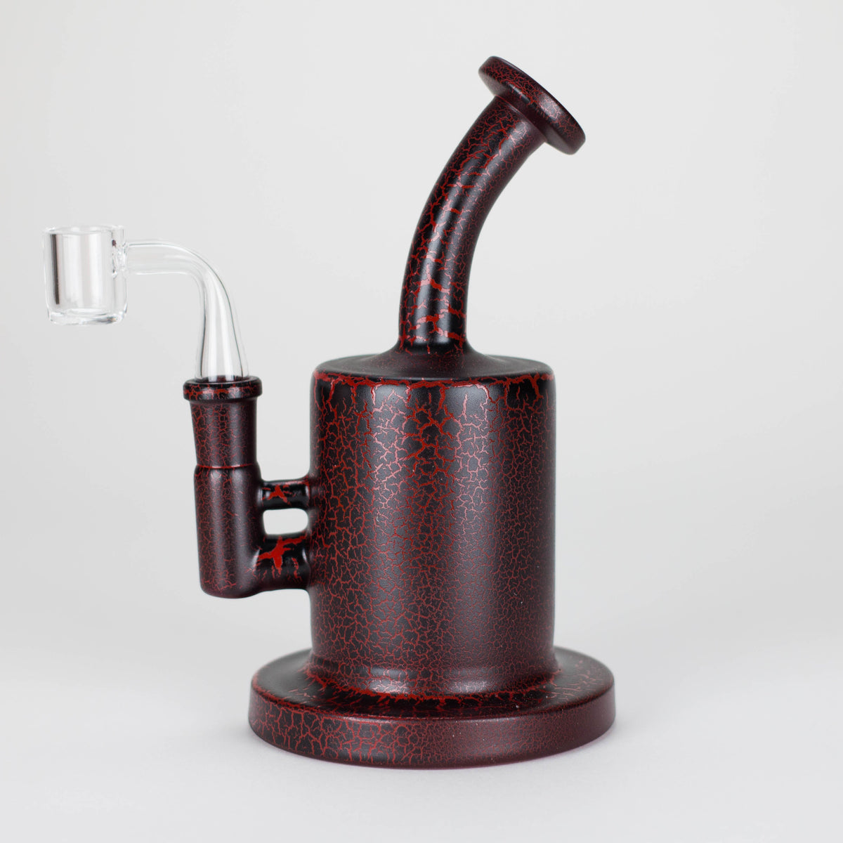 Karma | 6" Red Lightning Plated Inline Glass Dab Rig