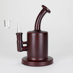 Karma | 6" Red Lightning Plated Inline Glass Dab Rig