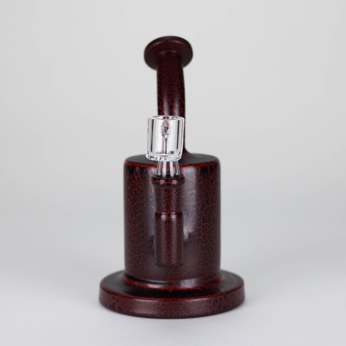 Karma | 6" Red Lightning Plated Inline Glass Dab Rig