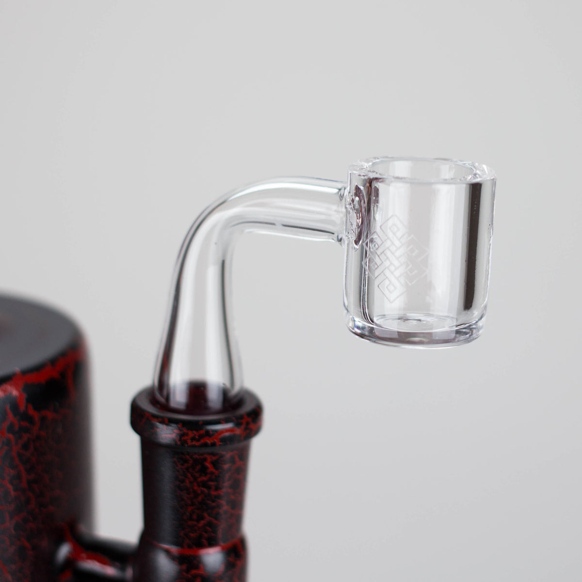 Karma | 6" Red Lightning Plated Inline Glass Dab Rig