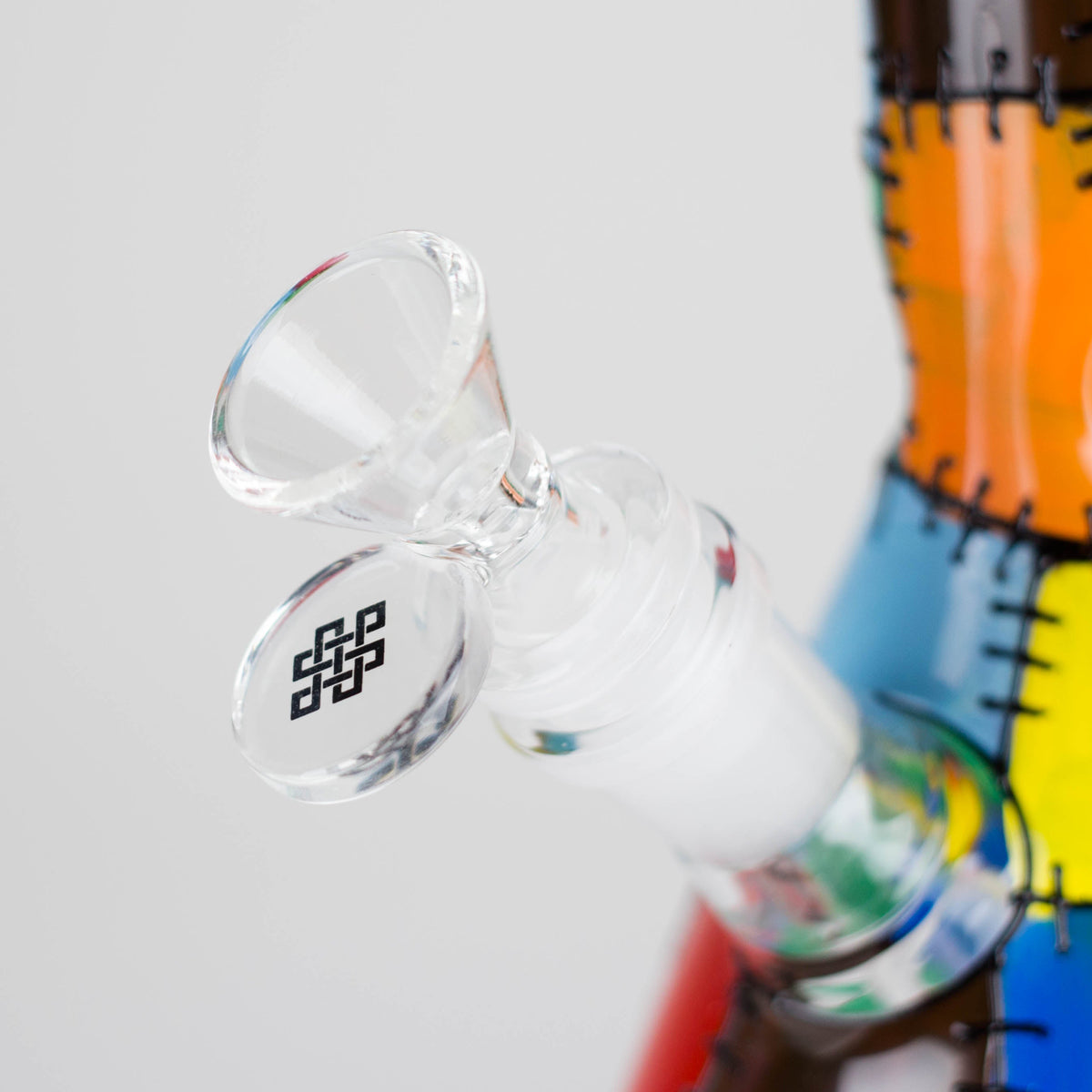Karma | 9" Beaker Stitched Up Design Glass Bong