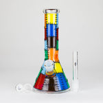 Karma | 9" Beaker Stitched Up Design Glass Bong