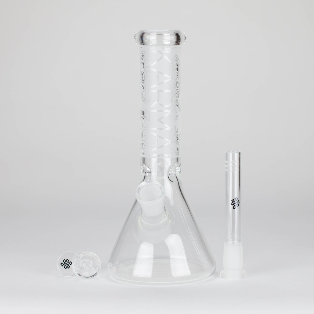 Karma | 9" Beaker Sandblasted Glass Bong