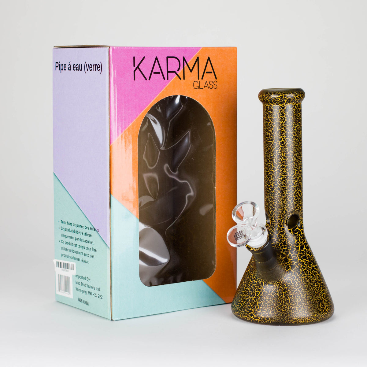 Karma | 9" Beaker Lightning Plated Glass Bong