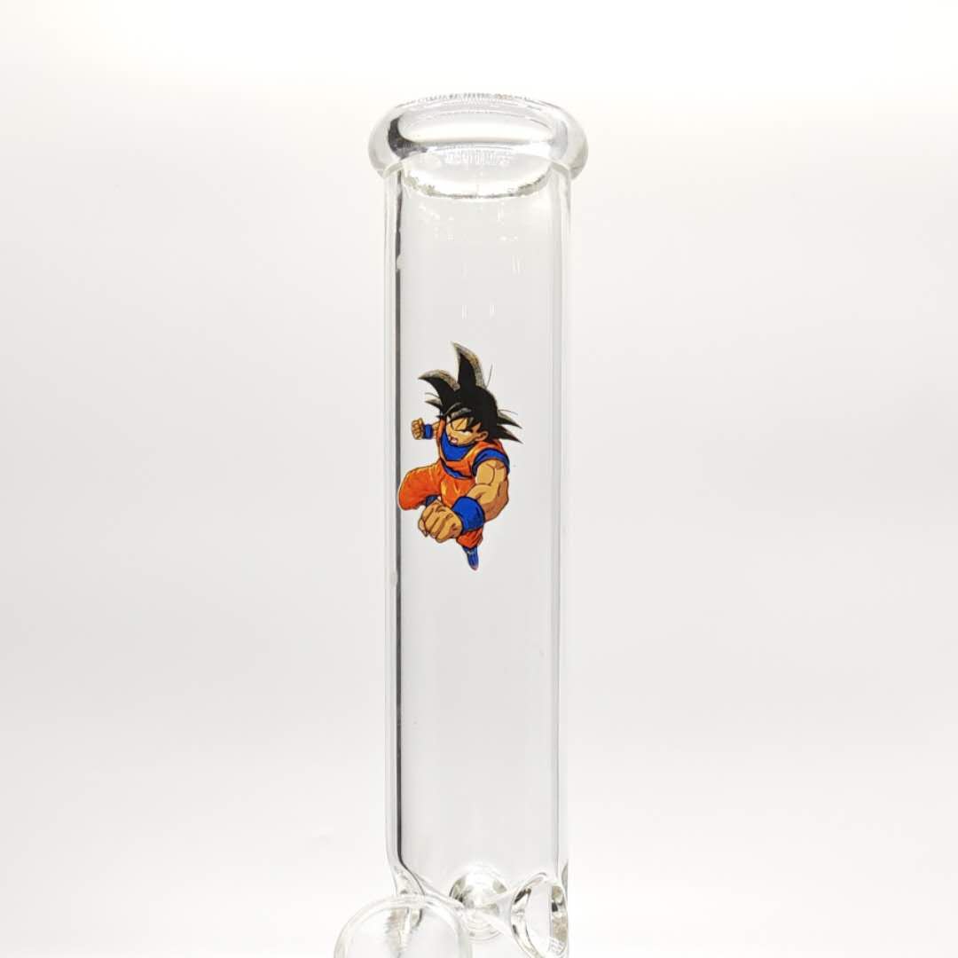 12"44mm Tube 4mm Cartoon Design Beaker Bong