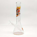 12"44mm Tube 4mm Cartoon Design Beaker Bong