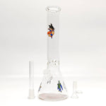 12"44mm Tube 4mm Cartoon Design Beaker Bong