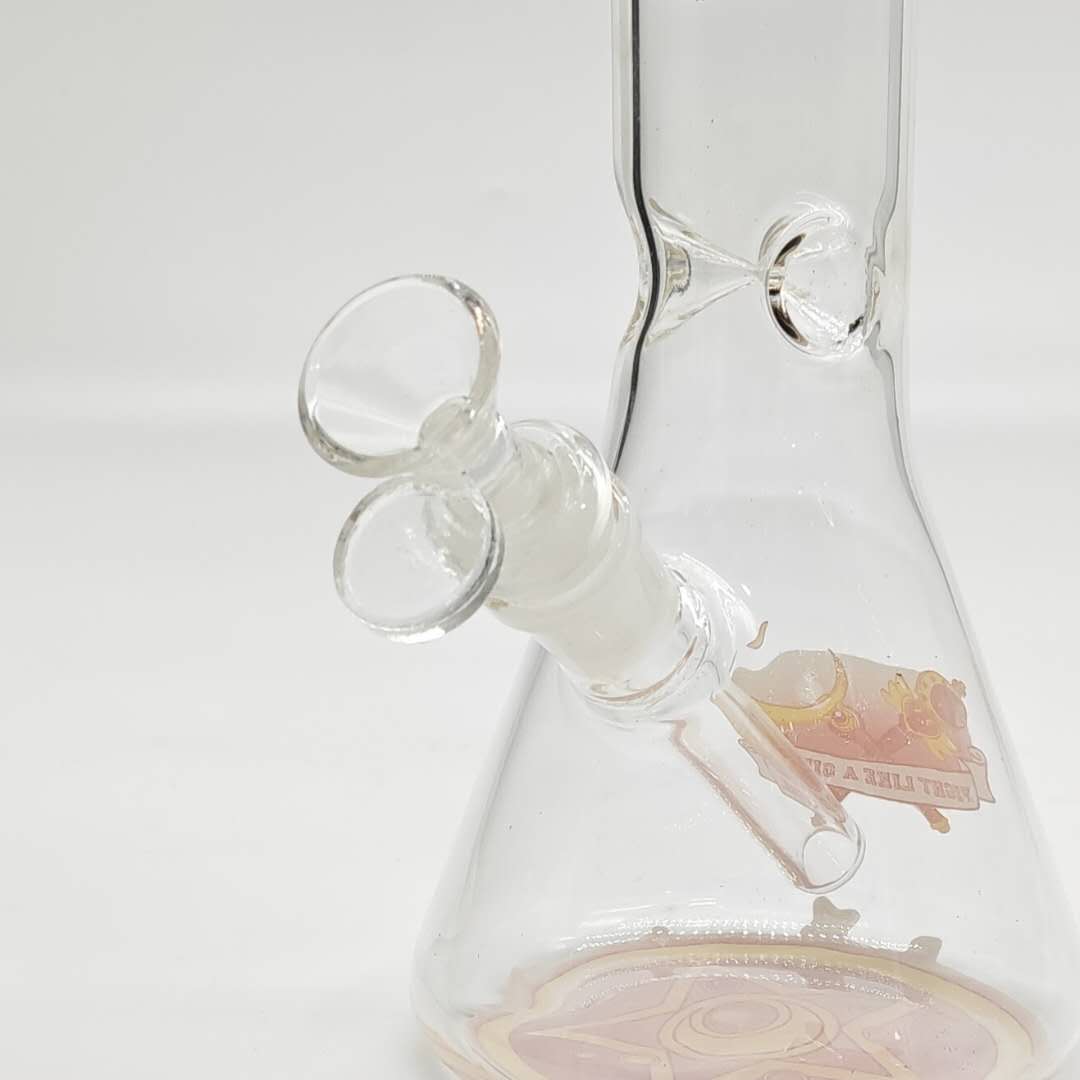 12"44mm Tube 4mm Cartoon Design Beaker Bong