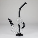 10" Dab Rig Recycler M14 - Black and Clear