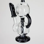 10" Dab Rig Recycler M14 - Black and Clear