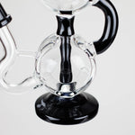 10" Dab Rig Recycler M14 - Black and Clear