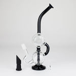 10" Dab Rig Recycler M14 - Black and Clear