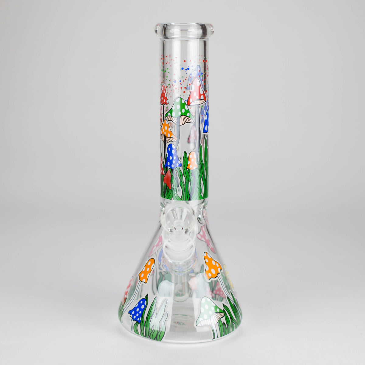10" Glow in the dark Glass Bong WithMushroom Design