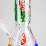 10" Glow in the dark Glass Bong WithMushroom Design