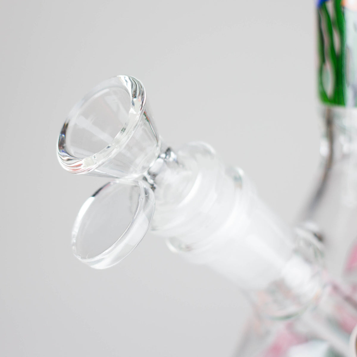 10" Glow in the dark Glass Bong WithMushroom Design