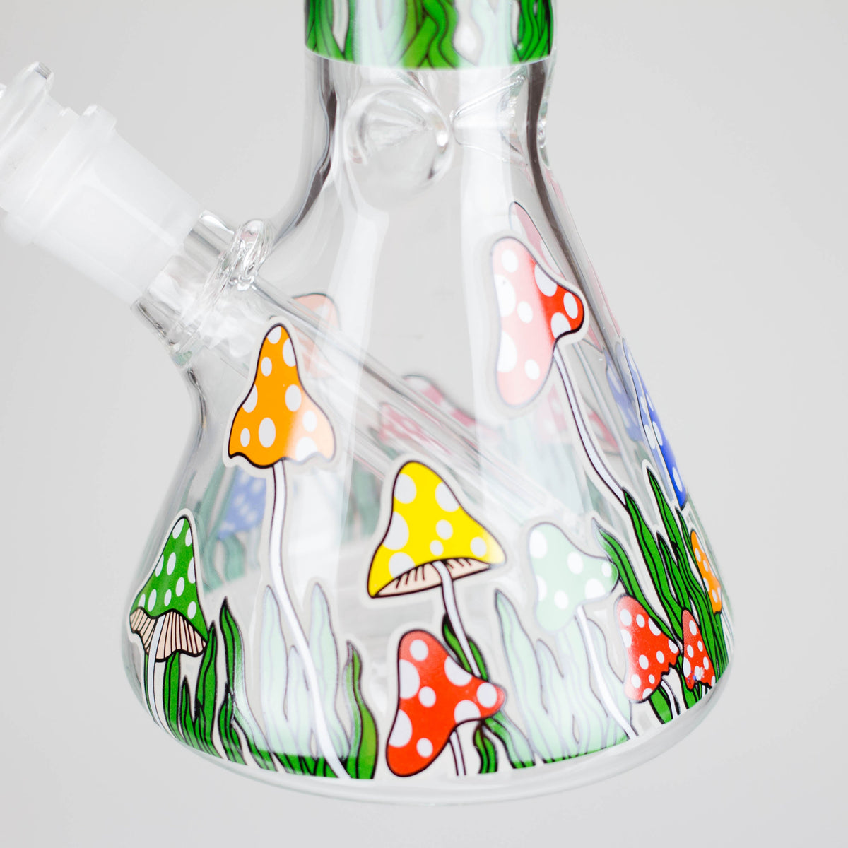 10" Glow in the dark Glass Bong WithMushroom Design