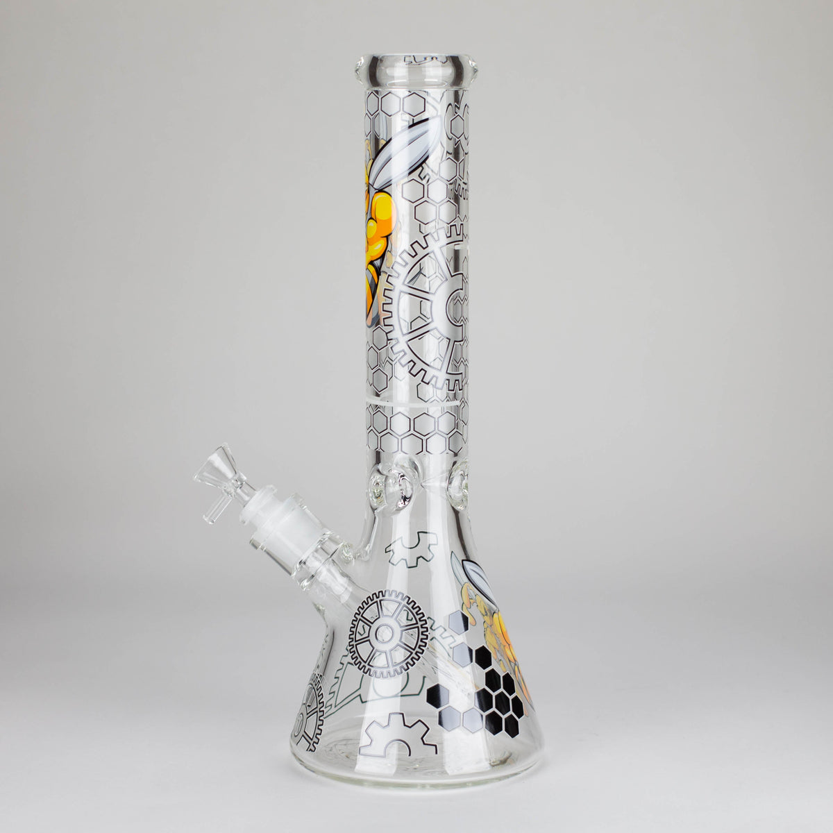 14" 7 mm Glass Bong with Cartoon Bee Design