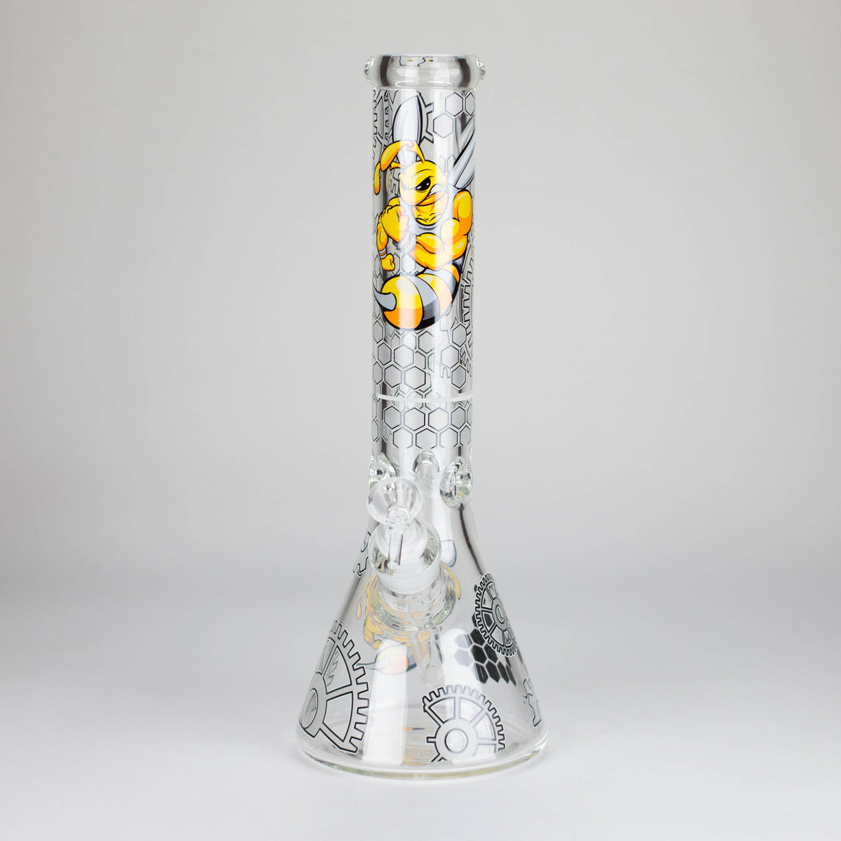 14" 7 mm Glass Bong with Cartoon Bee Design