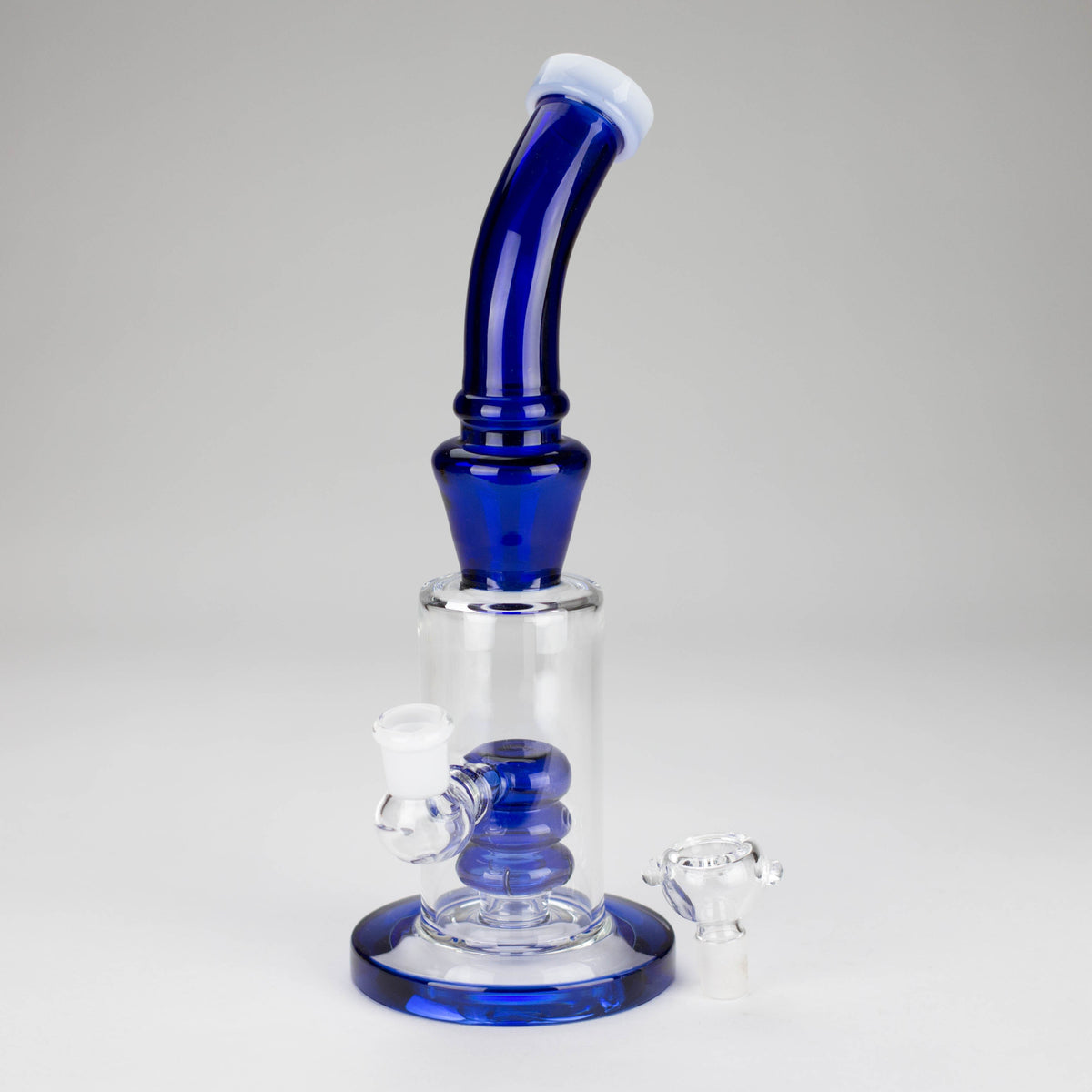 10" Bent Neck Glass Bong – Water Diffuser (Color May Vary)