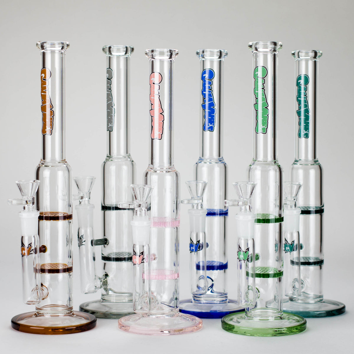 Ganjavibes | 11" Double Honeycomb Percolator Glass Bong