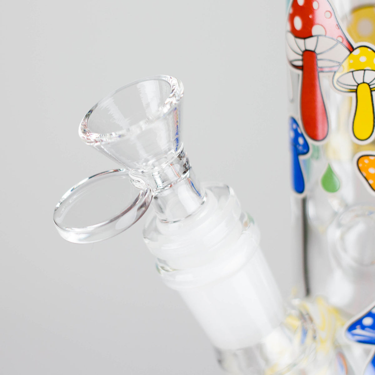 10" Glow in the dark Staight Tube Glass Bong With Flower Design