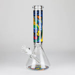 14" 7 mm Glass Bong With Dog Design
