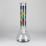 14" 7 mm Glass Bong With Dog Design