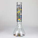 14" 7 mm Glass Bong With Dog Design
