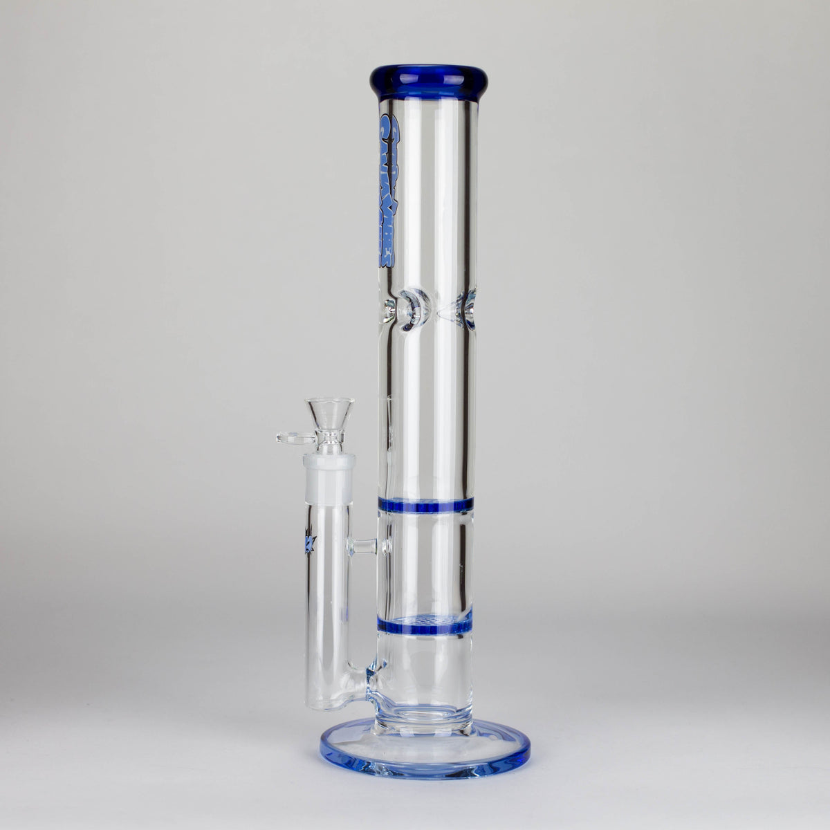 Ganjavibes | Honeycomb 14 Inches Two Disk Percolator Glass Bong By Irie Vibes Series