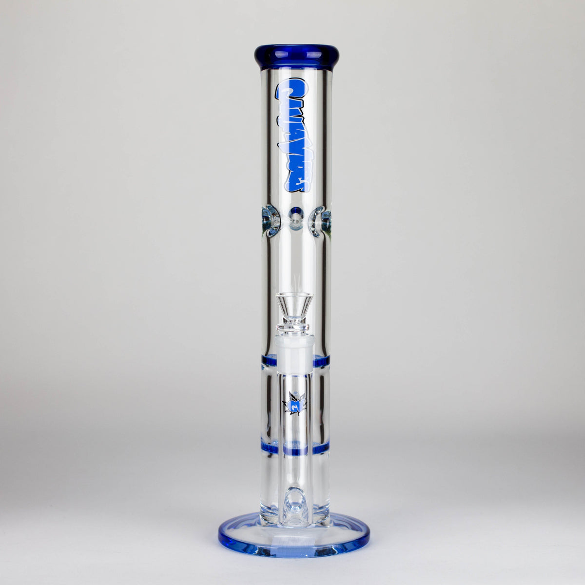 Ganjavibes | Honeycomb 14 Inches Two Disk Percolator Glass Bong By Irie Vibes Series
