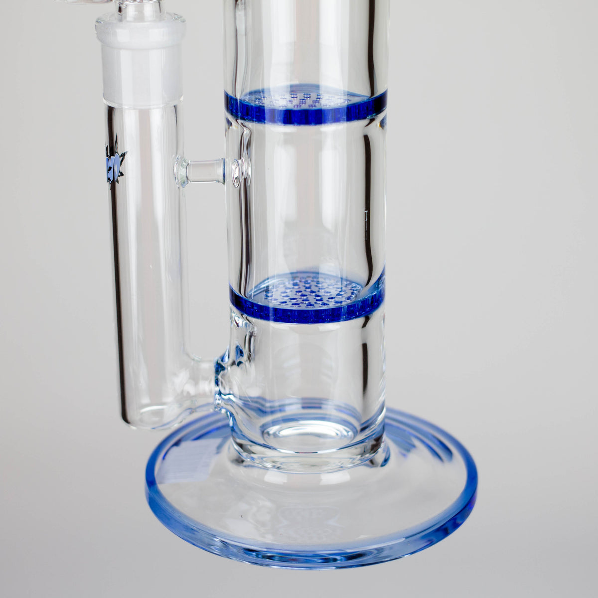 Ganjavibes | Honeycomb 14 Inches Two Disk Percolator Glass Bong By Irie Vibes Series