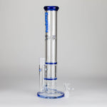 Ganjavibes | Honeycomb 14 Inches Two Disk Percolator Glass Bong By Irie Vibes Series